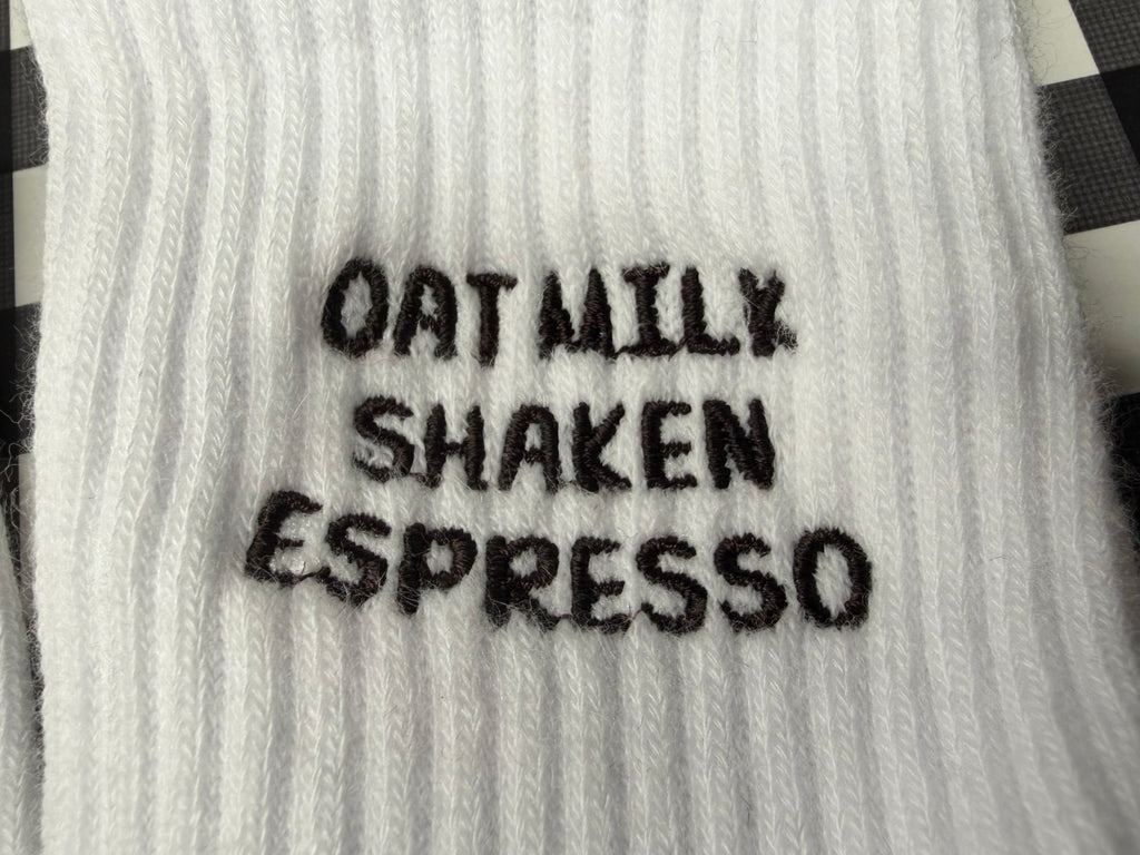 Oat Milk Shaken Espresso Grip Socks