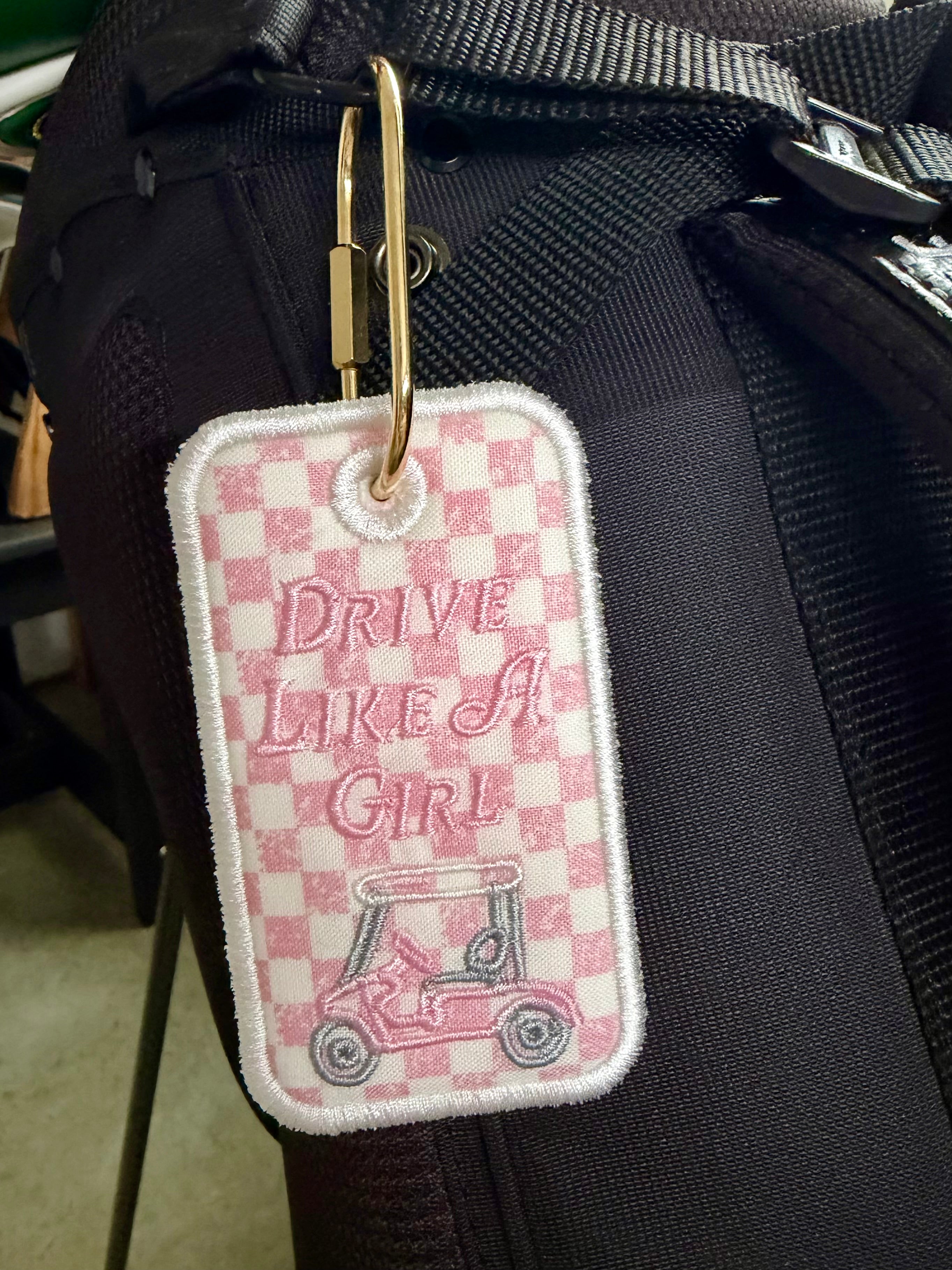 Drive Like A Girl Bag Tag