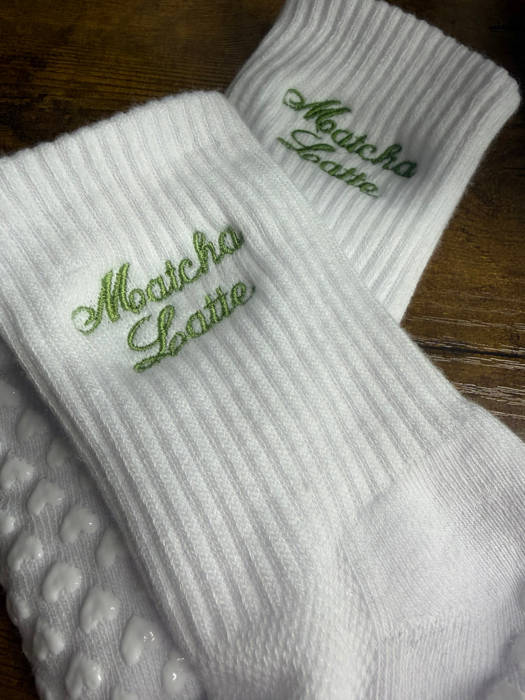 Matcha Latte Grip Socks