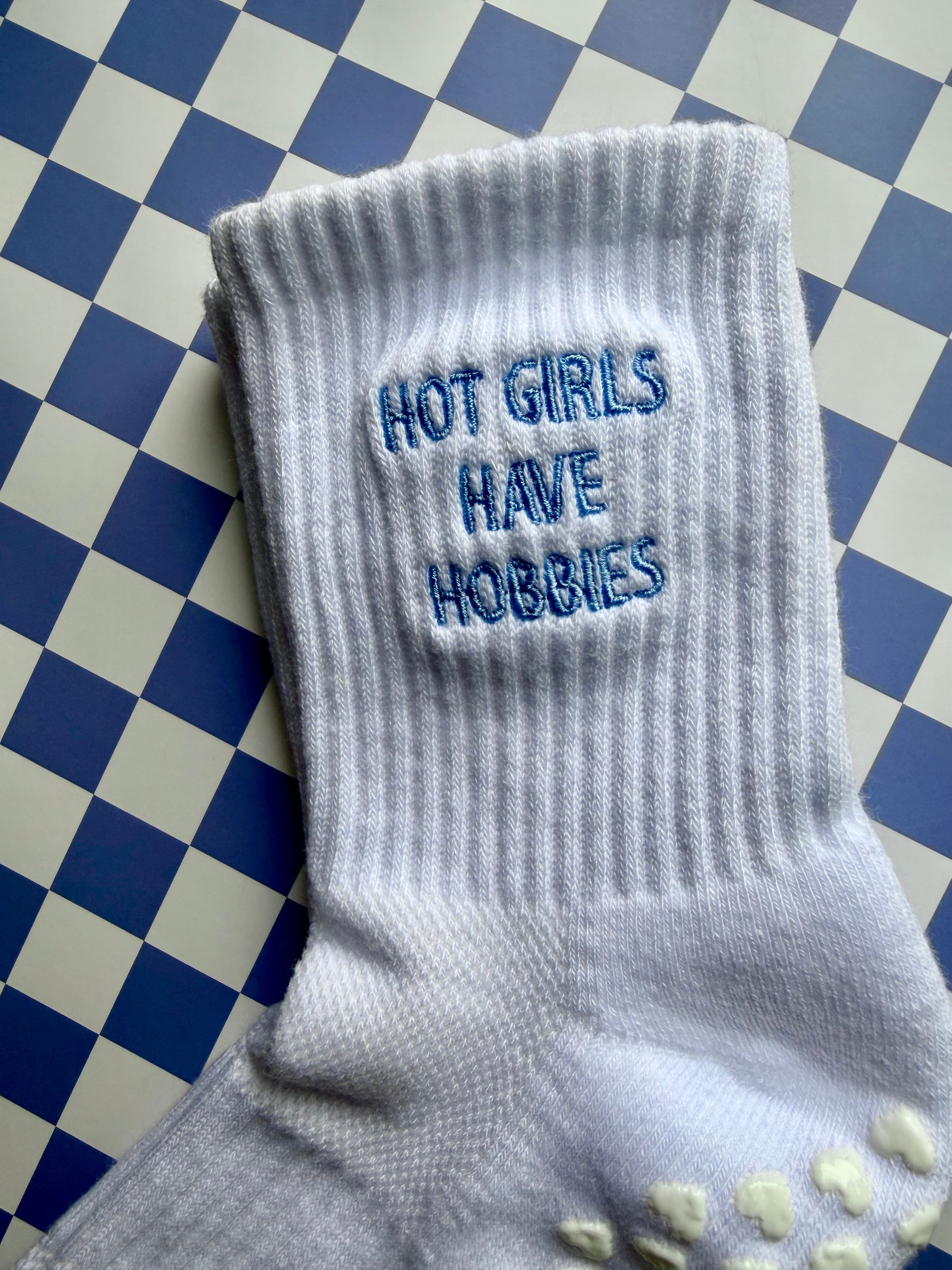 Hot Girls Have Hobbies Grip Socks