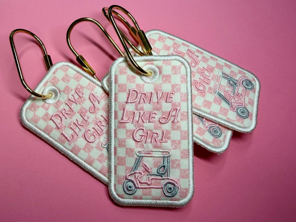 Drive Like A Girl Bag Tag