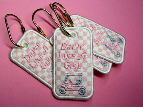 Drive Like A Girl Bag Tag